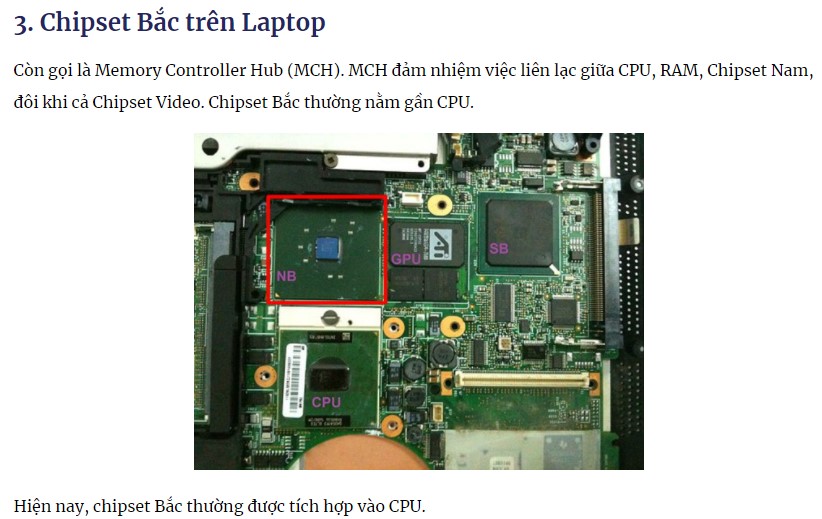 Chipset bắc - northern chipset