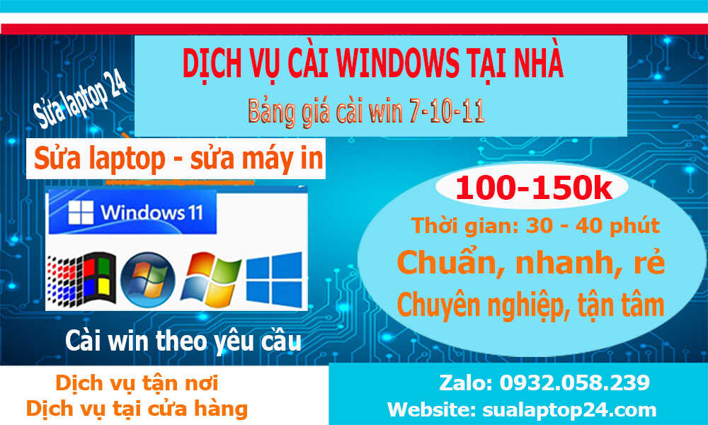 Dịch vụ cài win tại nhà